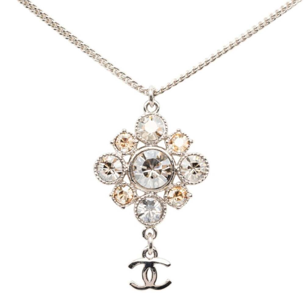 Chanel Cc Logo Pendant Necklace Gold- #266396C69B